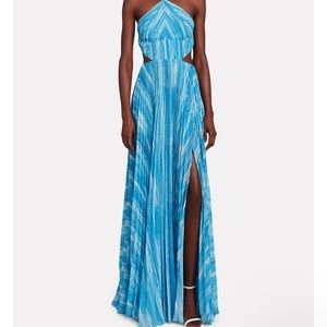 Amur Janet pleated striped gown